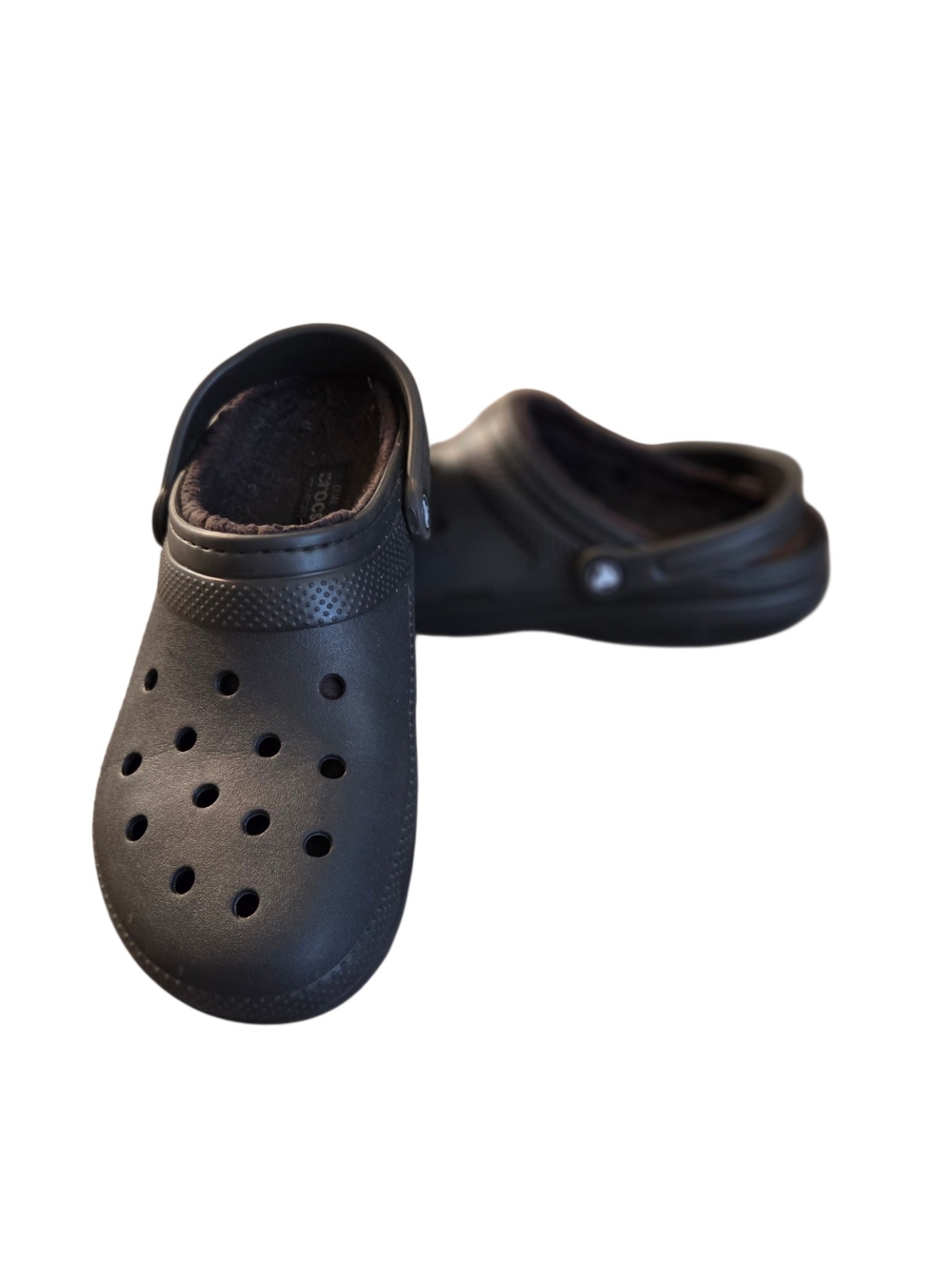 CROCS Black Fleece-Lined Classic Clog - Men